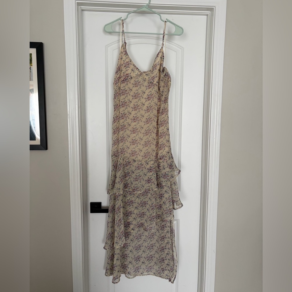 Vernacular Floral midi Spaghetti Strap Dress